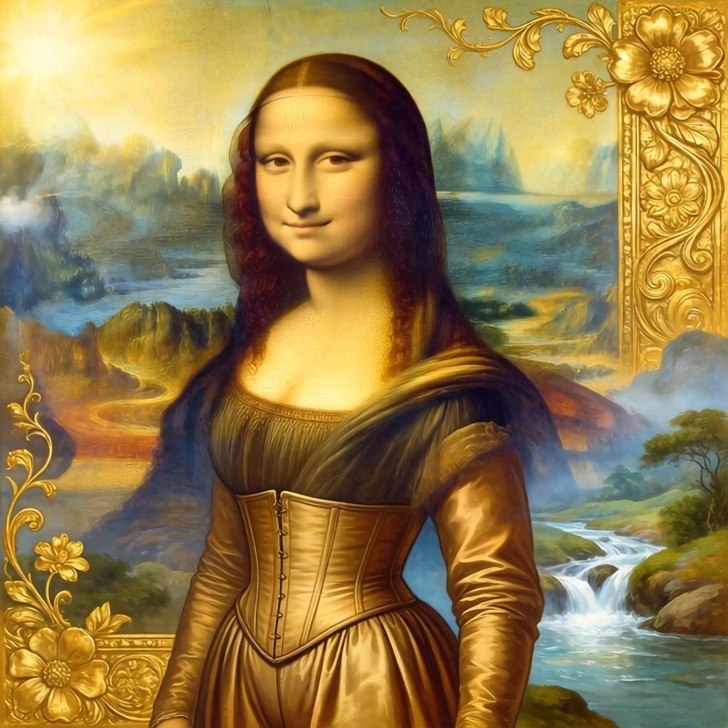 Mona Lisa de Leonardo da Vinci como lienzo de pintar por números